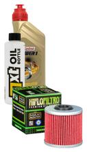 Pacchetto di ispezione 1L 15W-40 + filtro olio + 1x candela per Kawasaki J SE 125 ccm