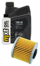 Inspectiepakket 1L 15W-40 + Oliefilter + 1x Bougie voor Kawasaki J SE 125 ccm