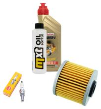 Pacchetto di ispezione 1L 15W-40 + filtro olio + 1x candela per Kawasaki J SE 125 ccm