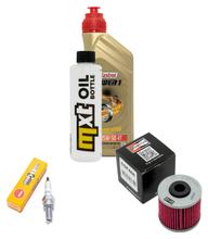 Pacchetto di ispezione 1L 15W-40 + filtro olio + 1x candela per Kawasaki J SE 125 ccm