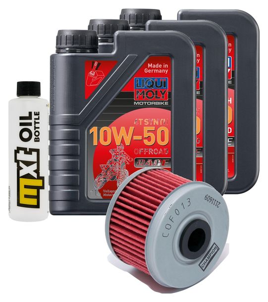 Paquete de inspección 3L 10W-50+filtro de aceite para Kawasaki Z SL 250 ccm Año 2015 - 2016