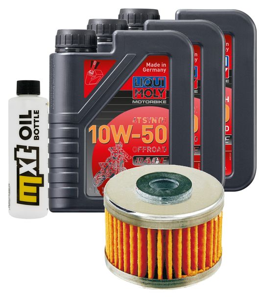 Inspektionspaket 3L 10W-50 + Ölfilter für Kawasaki Z SL 250 ccm Bj. 2015 - 2016
