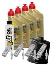 Inspection package 4L 10W-40 + oil filter + 4x spark plug for Kawasaki ZX-10R 1000 ccm Year 2016 - 2017
