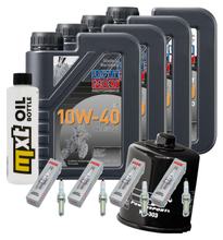 Kit d'inspection 4L 10W-40 + filtre à huile + 4x bougie pour Kawasaki ZX-10R 1000 ccm Année 2016 - 2017