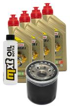 Paquete de inspección 4L 10W-40 + filtro de aceite + 4 bujías para Kawasaki ZX-10R 1000 ccm Año 2016 - 2017