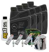 Inspection package 4L 10W-40 + oil filter + 4x spark plug for Kawasaki ZX-10R 1000 ccm Year 2016 - 2017