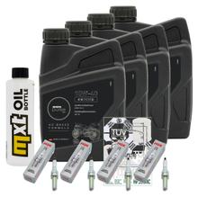 Kit d'inspection 4L 10W-40 + filtre à huile + 4x bougie pour Kawasaki ZX-10R 1000 ccm Année 2016 - 2017