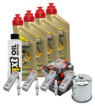 Inspection package 4L 10W-40 + oil filter + 4x spark plug for Kawasaki ZX-10R 1000 ccm Year 2016 - 2017