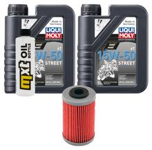 Paquet d'inspection 2L 15W-50+filtre à huile pour KTM RC 125 / 390 ccm Année 2016 - 2017