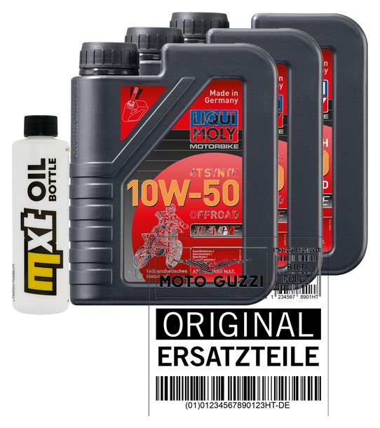 Inspektionspaket 3L 10W-50 + Ölfilter für Moto Guzzi Bellagio Aguila Nera 940 ccm Bj. 2014