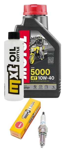 Inspektionspaket 1L 10W-40 + Ölfilter + 1x Zündkerze für Suzuki Address 110 ccm