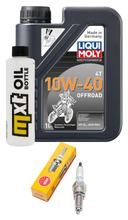 Inspectiepakket 1L 10W-40 + Oliefilter + 1x Bougie voor Suzuki Address 110 ccm