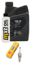 Inspectiepakket 1L 10W-40 + Oliefilter + 1x Bougie voor Suzuki Address 110 ccm