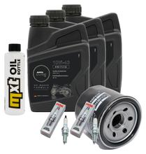 Kit d'inspection 3L 10W-40 + filtre à huile + 2 bougies pour Suzuki DL V-Strom A AJE XTA XTAUE 650 ccm Année 2016