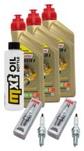 Paquete de inspección 3L 10W-40 + filtro de aceite + 2 bujías para Suzuki DL V-Strom A AJE XTA XTAUE 650 ccm Año 2016