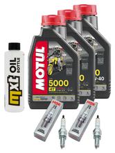 Kit d'inspection 3L 10W-40 + filtre à huile + 2 bougies pour Suzuki DL V-Strom A AJE XTA XTAUE 650 ccm Année 2016