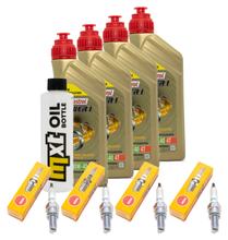Inspectiepakket 4L 10W-40 + Oliefilter + 4x Bougie voor Suzuki GSF Bandit SA GSX F FA 1250 ccm Bj. 2014 - 2017