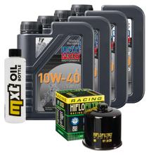 Inspection package 4L 10W-40 + oil filter + 4x spark plug for Suzuki GSF Bandit SA GSX FA 1250 ccm Year 2015 - 2016