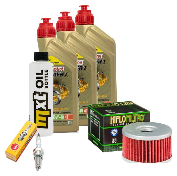 Inspektionspaket 3L 10W-40 + Ölfilter + 1x Zündkerze für Suzuki LS Savage P 650 ccm Bj. 2000