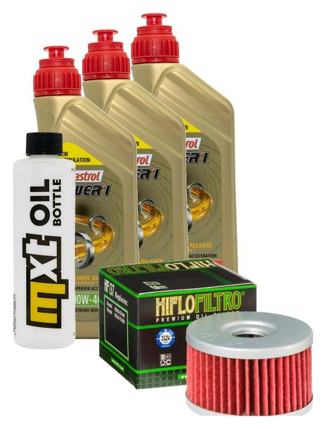 Inspektionspaket 3L 10W-40 + Ölfilter + 1x Zündkerze für Suzuki LS Savage P 650 ccm Bj. 2000
