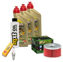 Paquete de inspección 3L 10W-40 + filtro de aceite + 1x bujía para Suzuki LS Savage P 650 ccm Año 2000