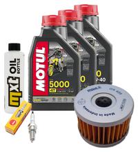 Inspection package 3L 10W-40 + oil filter + 1x spark plug for Suzuki LS Savage P 650 ccm Year 2000