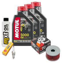 Paquete de inspección 3L 10W-40 + filtro de aceite + 1x bujía para Suzuki LS Savage P 650 ccm Año 2000