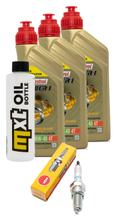 Pacchetto di ispezione 3L 10W-40 + filtro olio + 1x candela per Suzuki LS Savage P 650 ccm Anno 2000