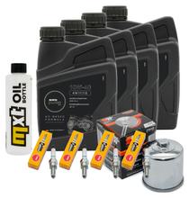 Inspektionspaket 4L 10W-40 + Ölfilter + 4x Zündkerze für Yamaha FZ1 Fazer N NA S SA 1000 ccm Bj. 2014 - 2015