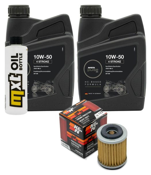Inspektionspaket 2L 10W-50 + Ölfilter für Yamaha TW Trailway SR SE 125 / 200 ccm Bj. 2001 - 2015