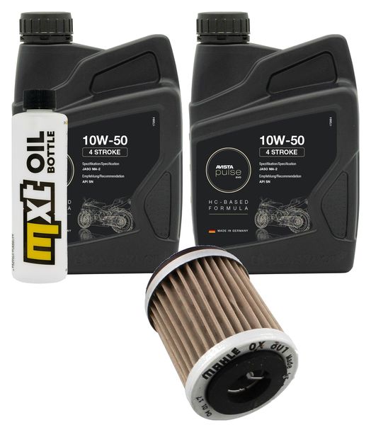 Inspektionspaket 2L 10W-50 + Ölfilter für Yamaha TW Trailway SR SE 125 / 200 ccm Bj. 2001 - 2015