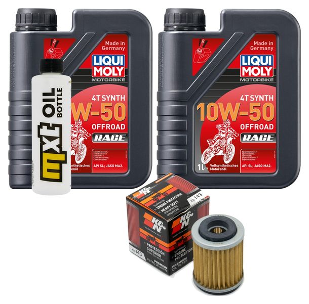 Inspektionspaket 2L 10W-50 + Ölfilter für Yamaha TW Trailway SR SE 125 / 200 ccm Bj. 2001 - 2015