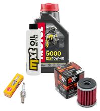 Inspectiepakket 1L 10W-40 + Oliefilter + 1x Bougie voor Yamaha WR R X 125 ccm Bauwjaar 2015 - 2016