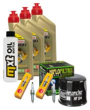 Paquete de inspección 3L 10W-40 + filtro de aceite + 2 bujías para Yamaha MT-07 Tenere XSR A 700 ccm Año 2016 - 2022