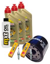 Paquete de inspección 3L 10W-40 + filtro de aceite + 2 bujías para Yamaha MT-07 Tenere XSR A 700 ccm Año 2016 - 2022