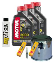 Paquete de inspección 3L 10W-40 + filtro de aceite + 2 bujías para Yamaha MT-07 Tenere XSR A 700 ccm Año 2016 - 2022