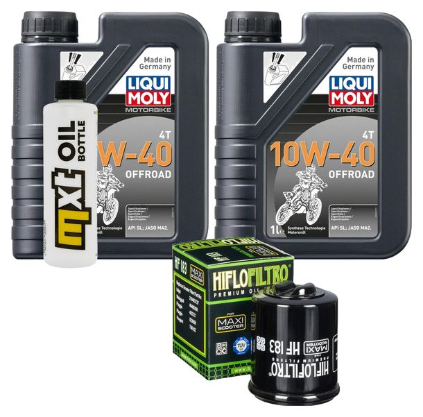 Paquet d'inspection 2L 10W-40+filtre à huile pour Aprilia Sport City Cube ie 250 ccm Année 2007