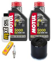 Paquete de inspección 2L 10W-40 + filtro de aceite + 1x bujía para Aprilia Sport City Street 300 ccm