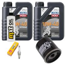 Pacchetto di ispezione 2L 10W-40 + filtro olio + 1x candela per Aprilia Sport City Street 300 ccm