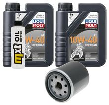 Inspectiepakket 2L 10W-40 + Oliefilter + 1x Bougie voor Aprilia Sport City Street 300 ccm