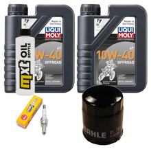 Inspectiepakket 2L 10W-40 + Oliefilter + 1x Bougie voor Aprilia Sport City Street 300 ccm