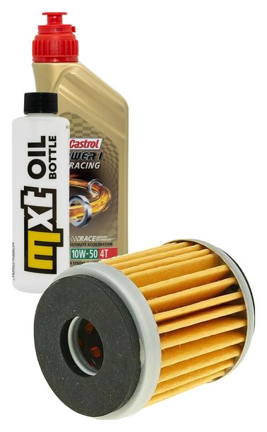 1L 10W-50 inspection package+ oil filter for Fantic Motor Caballero Performance Enduro Motard Competition 125 ccm