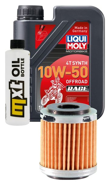 Paquete de inspección 1L 10W-50+filtro de aceite para Fantic Motor Caballero Performance Enduro Motard Competition 125 ccm