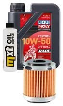 1L 10W-50 inspection package+ oil filter for Fantic Motor Caballero Performance Enduro Motard Competition 125 ccm