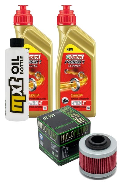 Paquete de inspección 2L 5W-40 + filtro de aceite para Bombardier - Can-am Rally 2x4 200 ccm