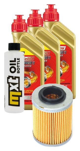 Ensemble d'inspection 3L 5W-40+filtre à huile pour Bombardier - Can-am Outlander 4x4 330 ccm