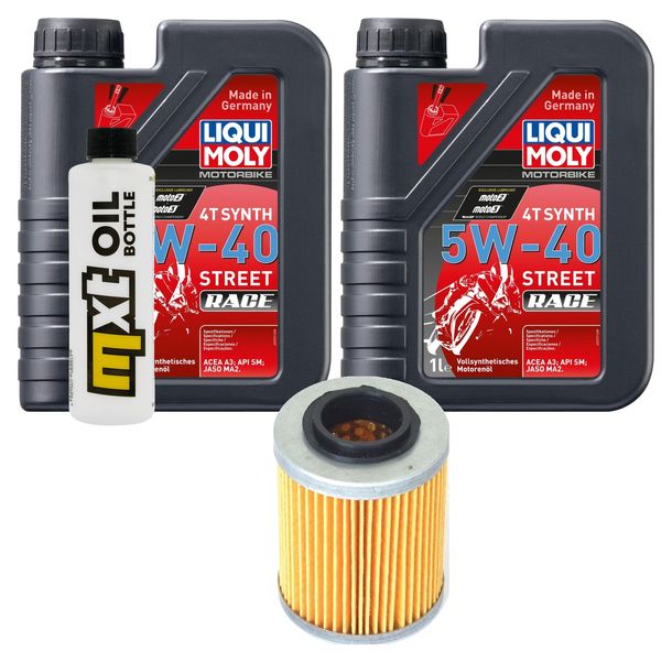 Pacchetto di ispezione 2L 5W-40 + filtro olio per Bombardier - Can-am Commander SSV R XT DPS Outlander Renegade XXC Max EFI X 570 - 1000 ccm