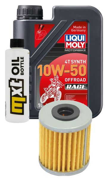 Inspektionspaket 1L 10W-50 + Ölfilter für Kawasaki KLX 110 ccm