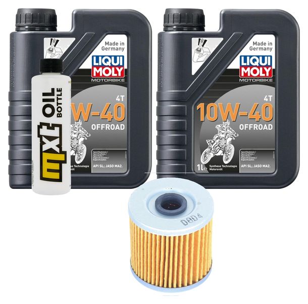 Paquete de inspección 2L 10W-40 y filtro de aceite para Kawasaki KSF A Mojave 250 ccm
