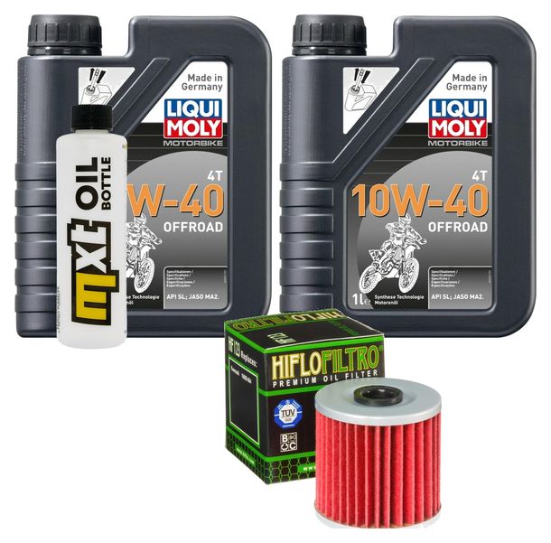 Inspektionspaket 2L 10W-40 + Ölfilter für Kawasaki BJ Estrella KEF Lakota Sport 250 / 300 ccm Bj. 1994 - 1999